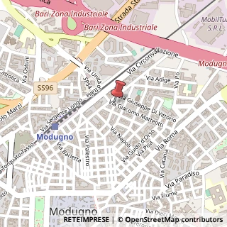 Mappa Via Giacomo Matteotti,  56, 70032 Modugno, Bari (Puglia)