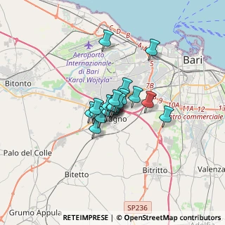 Mappa Via Giosuè Carducci, 70026 Modugno BA, Italia (1.7485)