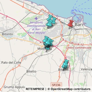 Mappa Via Giosuè Carducci, 70026 Modugno BA, Italia (2.74688)