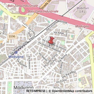Mappa Via matteotti giacomo 143, 70032 Modugno, Bari (Puglia)