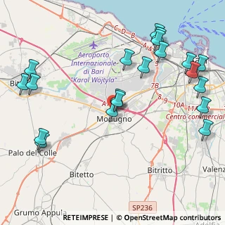 Mappa Via Angelo Saliani, 70026 Modugno BA, Italia (5.5495)