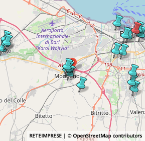 Mappa Via Pasteur, 70026 Modugno BA, Italia (5.835)