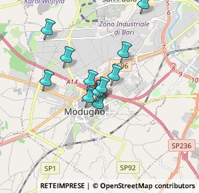 Mappa Via Pasteur, 70026 Modugno BA, Italia (1.46545)