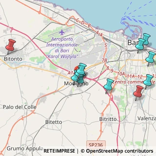 Mappa 70026 Modugno BA, Italia (5.00091)