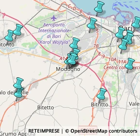 Mappa Via Prof. Luciano Maria Albe Rotanza, 70026 Modugno BA, Italia (5.1085)