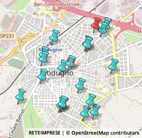 Mappa Via Prof. Luciano Maria Albe Rotanza, 70026 Modugno BA, Italia (0.5395)