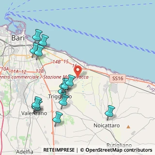 Mappa Via Giannavello localita Cutizza, 70126 Bari BA, Italia (5.03714)