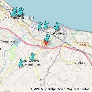 Mappa SS 16 km 221, 47841 Cattolica RN, Italia (2.6525)