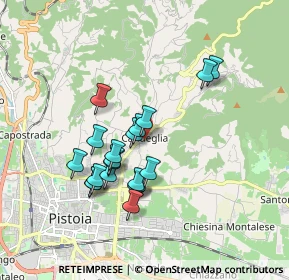 Mappa Via Carota e Molina II' Tratto, 51100 Pistoia PT, Italia (1.583)