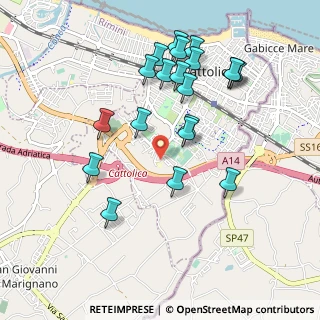 Mappa Via Ludwig Van Beethoven, 47841 Cattolica RN, Italia (0.9995)