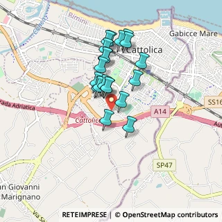 Mappa Via Ludwig Van Beethoven, 47841 Cattolica RN, Italia (0.707)
