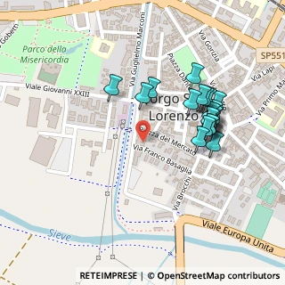 Mappa Via degli Argini, 50032 Borgo San Lorenzo FI, Italia (0.2325)