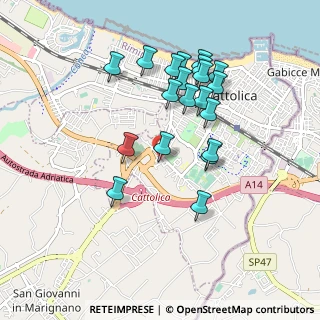 Mappa Piazza Berlinguer, 47841 Cattolica RN, Italia (0.8875)