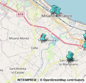 Mappa Via Ca' Raffaelli, 47843 Santa Monica-Cella RN, Italia (3.447)