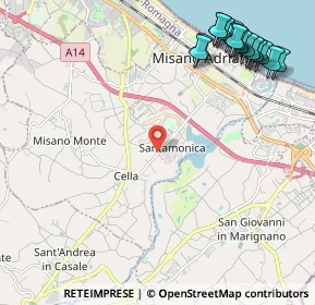 Mappa 47843 Santa Monica-Cella RN, Italia (2.99941)