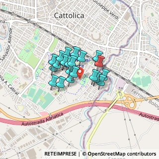Mappa Via F. da Rimini, 47841 Cattolica RN, Italia (0.28261)