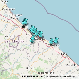 Mappa Via Curie Madame, 47841 Cattolica RN, Italia (9.72615)