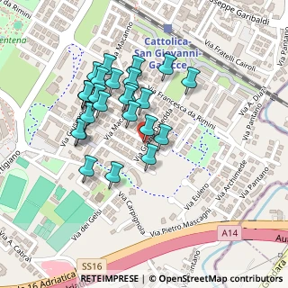 Mappa Via Curie Madame, 47841 Cattolica RN, Italia (0.2048)