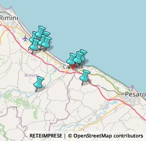 Mappa Via Curie Madame, 47841 Cattolica RN, Italia (6.43818)