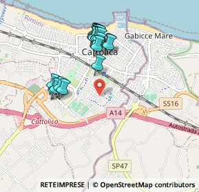 Mappa Via Curie Madame, 47841 Cattolica RN, Italia (0.9045)