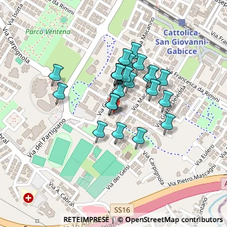 Mappa Piazza E. Che Guevara, 47841 Cattolica RN, Italia (0.16667)