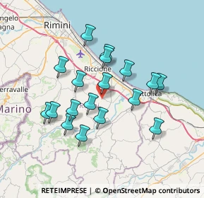 Mappa Via S. Biagio, 47843 Misano Adriatico RN, Italia (6.44)
