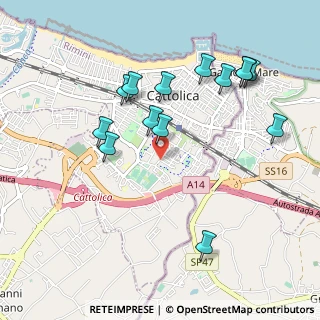 Mappa Piazza del Gemellaggio, 47841 Cattolica RN, Italia (1.05071)