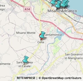 Mappa Via San Giovanni, 47843 Misano Adriatico RN, Italia (3.2075)
