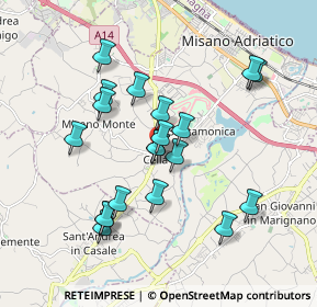 Mappa Via San Giovanni, 47843 Misano Adriatico RN, Italia (1.718)