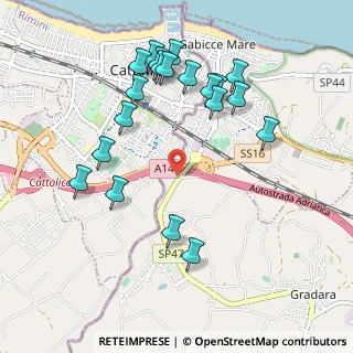 Mappa Strada Provinciale per Gradara, 61011 Gabicce Mare PU, Italia (1.081)