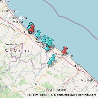 Mappa Strada Provinciale per Gradara, 61011 Gabicce Mare PU, Italia (11.0625)