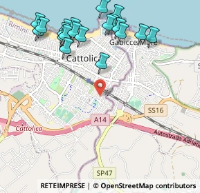 Mappa Via Sabin, 47841 Cattolica RN, Italia (1.28)