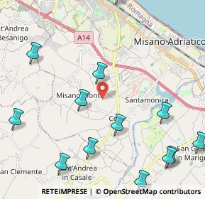 Mappa Via Cà Francioni, 47843 Misano Adriatico RN, Italia (2.87077)