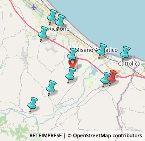 Mappa Via Cà Francioni, 47843 Misano Adriatico RN, Italia (4.05909)