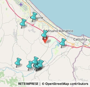 Mappa Via Cà Francioni, 47843 Misano Adriatico RN, Italia (4.61333)