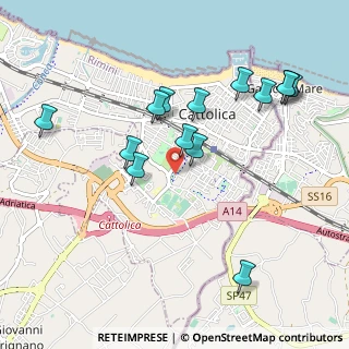 Mappa Via Amendola, 47841 Cattolica RN, Italia (1.03929)
