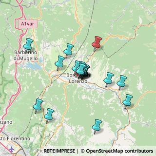 Mappa Via Oreste Bandini, 50032 Borgo San Lorenzo FI, Italia (5.21)
