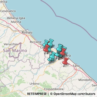 Mappa Via Francesca da Rimini, 61011 Case Badioli PU, Italia (8.90688)