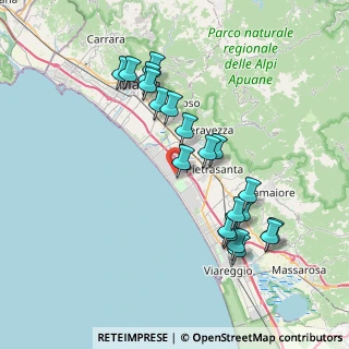 Mappa Via Carlo Carra, 55042 Forte dei Marmi LU, Italia (7.73)