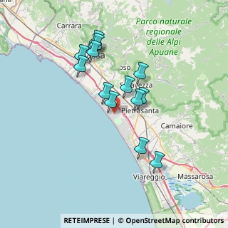 Mappa Via Carlo Carra, 55042 Forte dei Marmi LU, Italia (6.595)