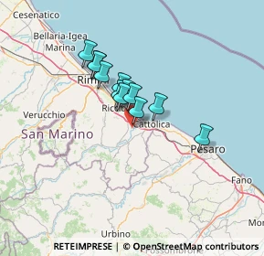 Mappa Via Pietro Mascagni, 47843 Santa Monica-Cella RN, Italia (9.31917)