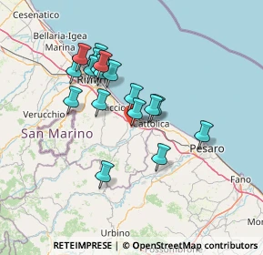 Mappa Via Pietro Mascagni, 47843 Santa Monica-Cella RN, Italia (12.15389)