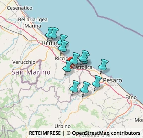 Mappa Via Pietro Mascagni, 47843 Santa Monica-Cella RN, Italia (9.59417)