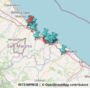 Mappa Via Pietro Mascagni, 47843 Santa Monica-Cella RN, Italia (9.83643)
