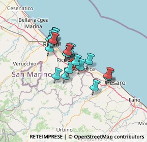Mappa Via Pietro Mascagni, 47843 Santa Monica-Cella RN, Italia (9.856)