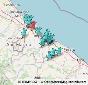 Mappa Via Pietro Mascagni, 47843 Santa Monica-Cella RN, Italia (9.64105)