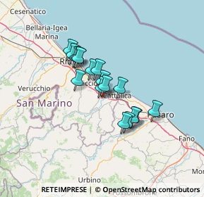 Mappa Via Pietro Mascagni, 47843 Santa Monica-Cella RN, Italia (9.81588)