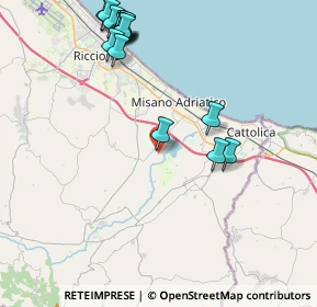 Mappa Via Pietro Mascagni, 47843 Santa Monica-Cella RN, Italia (4.92813)