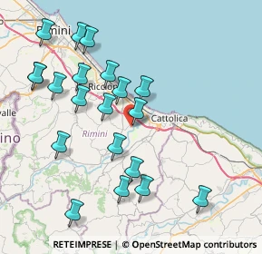 Mappa Via Pietro Mascagni, 47843 Santa Monica-Cella RN, Italia (8.4995)