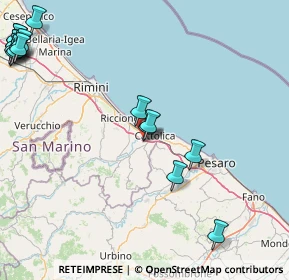 Mappa Autostrada Adriatica, 47842 Riccione RN, Italia (25.26471)